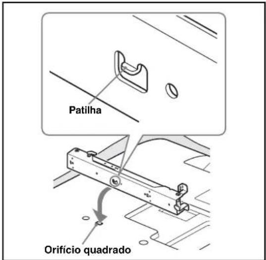 SONY SUWL500 - Consultando aanela do Tabela do diagrama das posições de Ganchos e Parafusos na págnia 13, determine as posições dos parafusos e fixe o Gancho de Montagem na parte traseira do televisor. - 2