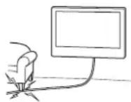 SONY SUWL500 - Evite que el cable de alimentación de ca o el cable de connexion queden atrapados. - 1