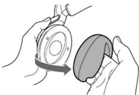 SONY MDRRF5000 - Sustitución de las almohadillas de los auriculares - 1