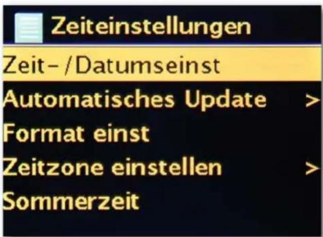 Imperial DABMAN i300 CD - Zeit-/Datumseinst - 1