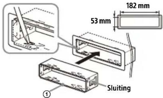 182 mm 53 mm Sluiting ①