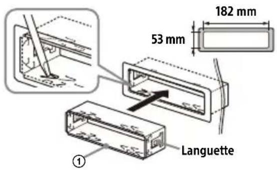 182 mm 53 mm Languette ①
