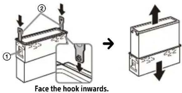Face the hook inwards.