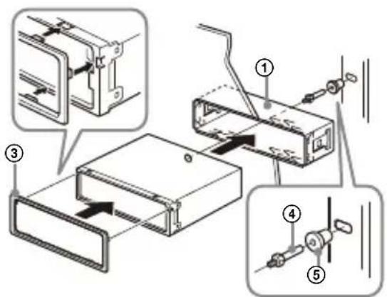 SONY DSXB41D - Montieren des Geräts im Armaturenbrett - 2