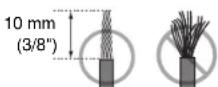 YAMAHA YHT4950U - Precautions for connecting speaker cables - 1
