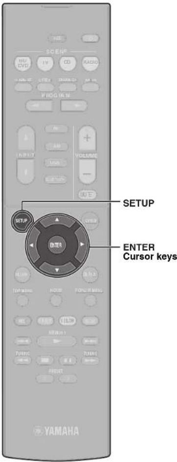 YAMAHA YHT4950U - Basic operation of the Option menu - 2
