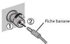 YAMAHA MXA5200 - Utilisation d'une fiche banane - 1