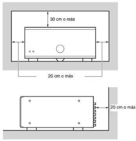 30 cm o más 20 cm o más 20 cm o más