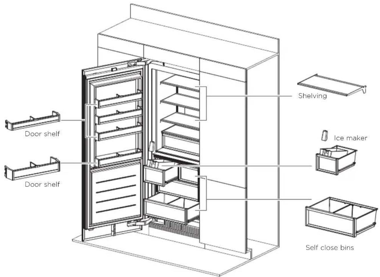 Fisher & Paykel RS2484FLJ1 - Freezer - 1