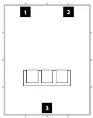 JL Audio Dominion d110 - Recommended Subwoofer Placement for Three Dominion® Subwoofer - 1