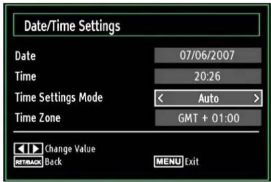 SABA L32PV412 - Configuring Date/Time Settings - 1