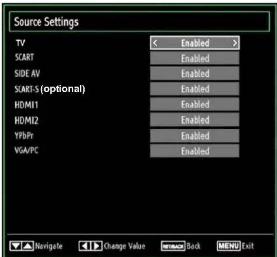 SABA L32PV412 - Configuring Source Settings - 1