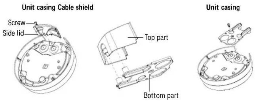 AXIS P3346VE - Prepare the unit casing (routing cables along the wall) - 1