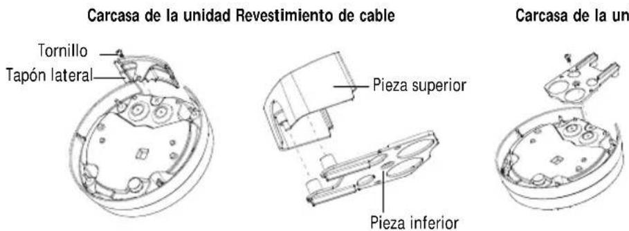 AXIS P3346VE - Preparación de la carcaja de la unidad (pasando los cables a lo largo de la pared) - 1