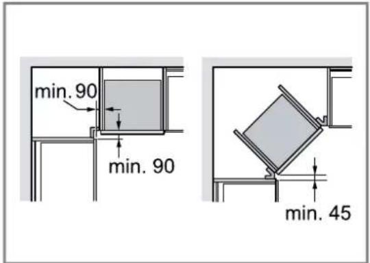 NEFF C1AMG84N0 - Installation dans un angle - 1