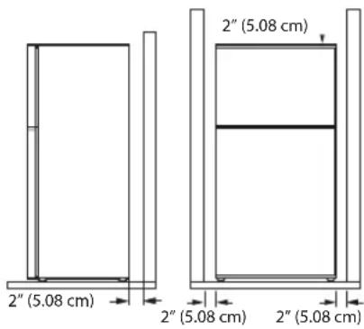 LG LTCS24223D - Distance appropriée avec des articles adjacentes - 1