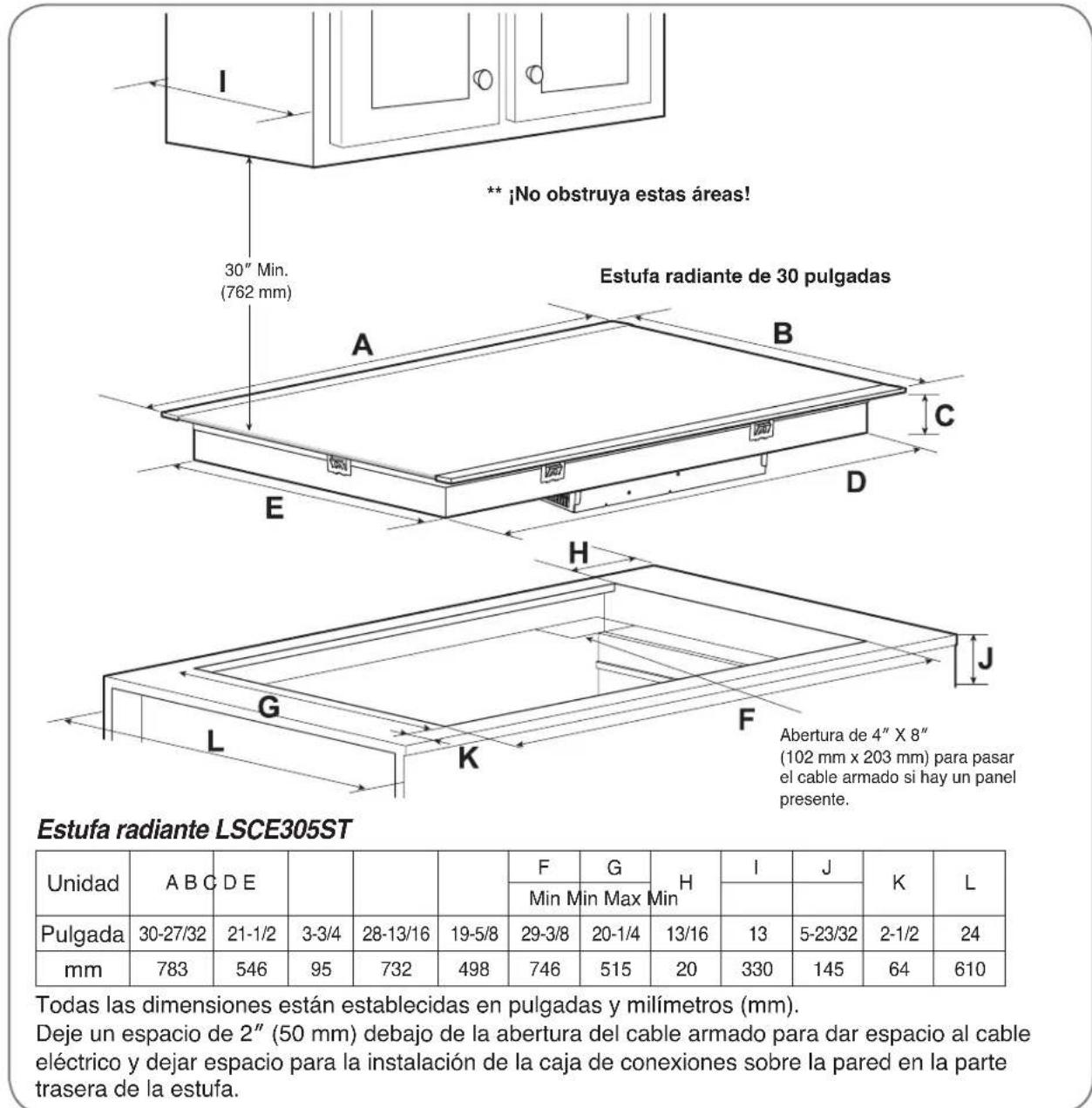 LG LSCE305ST - INFORMACION IMPORTANTE SOBRE LA INSTALLACION - 1
