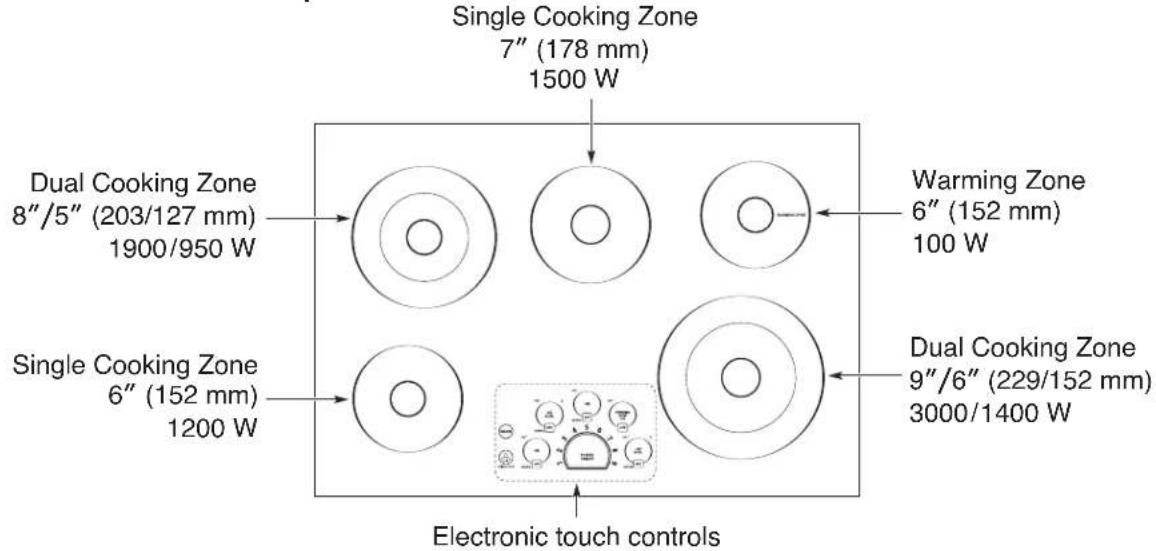 LG LSCE305ST - PARTS AND FEATURES OF YOUR COOKTOP - 1