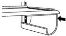KITCHENAID KBBR306ESS - Para quitar y volver a colocar el portabotellas: - 1
