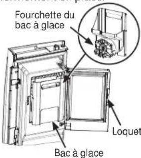 Fourchette du bac à glace Bac à glace Loquet