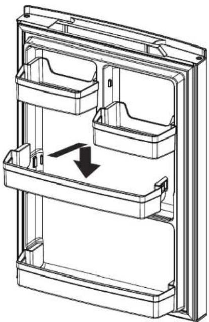 GE GNE25JGKBB - Balconnets 4 litres non réglables (non réglables) - 1