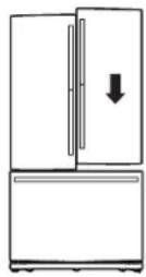 GE GNE25JGKBB - NIVELACIÓN DE LAS PUERTAS DEL REFRIGERADOR (en algunos modelos) - 1