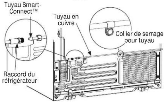 Tuyau Smart- Connect™ Raccord du réfrigérateur Tuyau en cuivre Collier de serrage pour tuyau