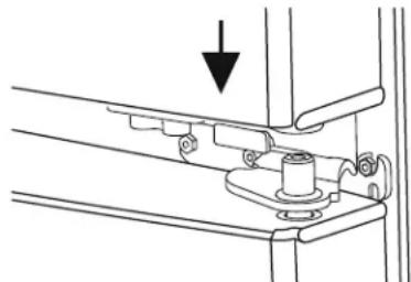 GE GNE25JGKBB - RÉINSTALLATION DES SUPPORTS DE CHARNIÈRE ET DES CHARNIÈRES CENTRAUX - 3