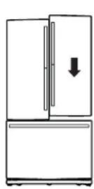 GE GNE25JGKBB - LEVEL THE REFRIGERATOR DOORS (on some models) - 1