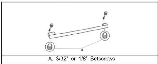A. 3/32" or 1/8" Setscrews