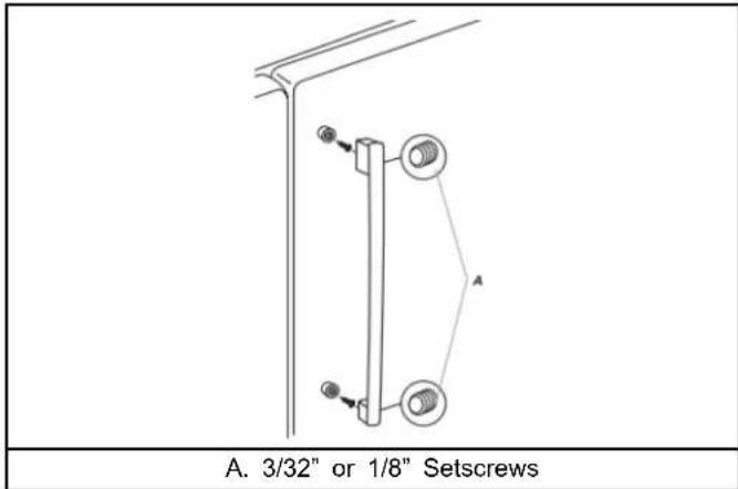 A. 3/32" or 1/8" Setscrews