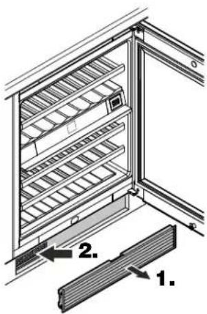 LIEBHERR WU3400 - The dust filter in the appliance base must be cleaned at least once a year. - 1
