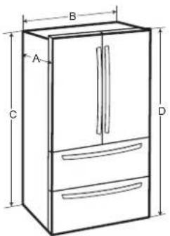 LG LRMVC2306S - Dimensions and Clearances - 1
