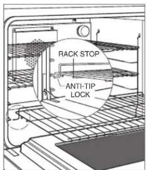 RACK STOP ANTI-TIP LOCK