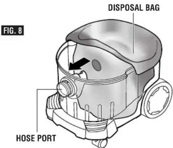 BOSCH VAC090S - REMOVING THE DUST BAG - 1