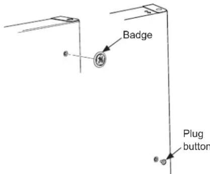 GE GTS17GSNRSS - BADGE AND PLUG BUTTON INSTALLATION - 1