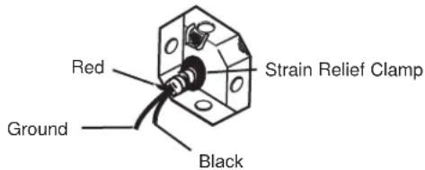 Red Strain Relief Clamp Ground Black