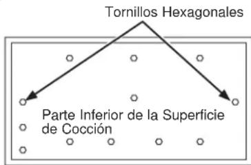 Tornillos Hexagonales Parte Inferior de la Superficie de Cocción
