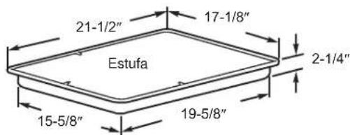 GE JVW5301FJDS - DIMENSIONES GENERALES DE LA ESTUFA - 1