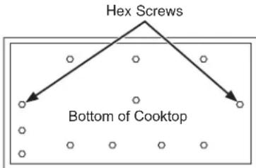 Hex Screws Bottom of Cooktop