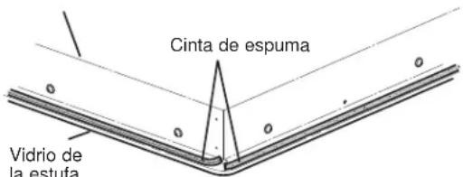Cinta de espuma Vidrio de la estufa