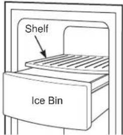 GE GSE23GGKWW - Models with a shelf above the ice bin - 1