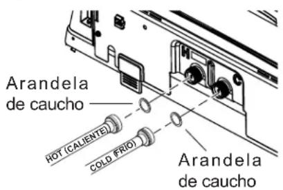 GE GTW845CSNWS - CONECTE LAS MANGUERAS DE AGUA A LA LAVADORA - 1