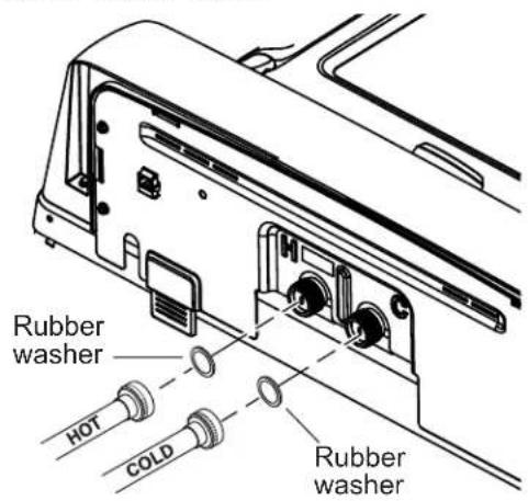 GE GTW845CSNWS - CONNECT WATER HOSES TO WASHER - 1