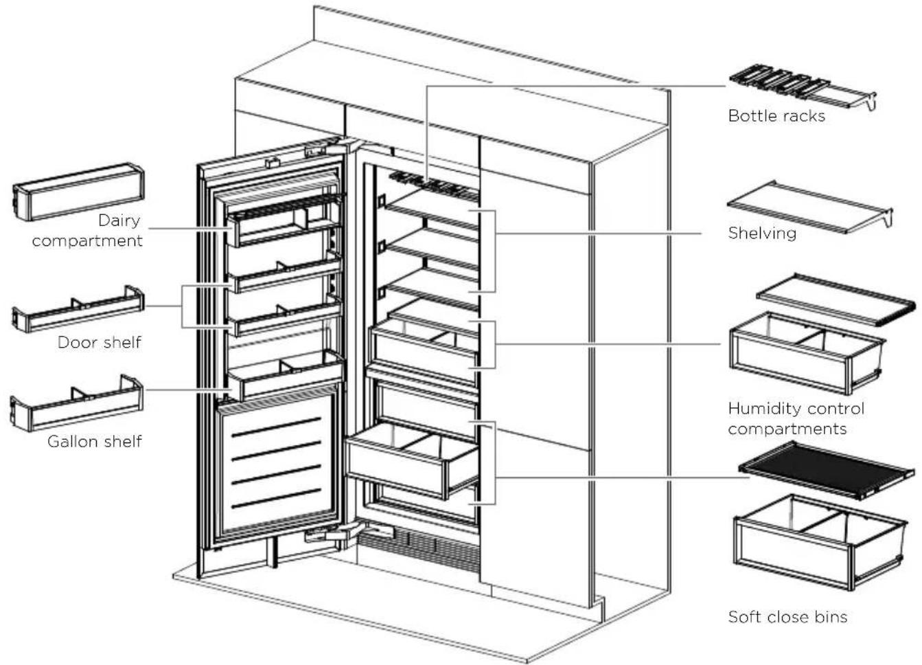 Fisher & Paykel RS1884FLJ1 - Refrigerator - 1