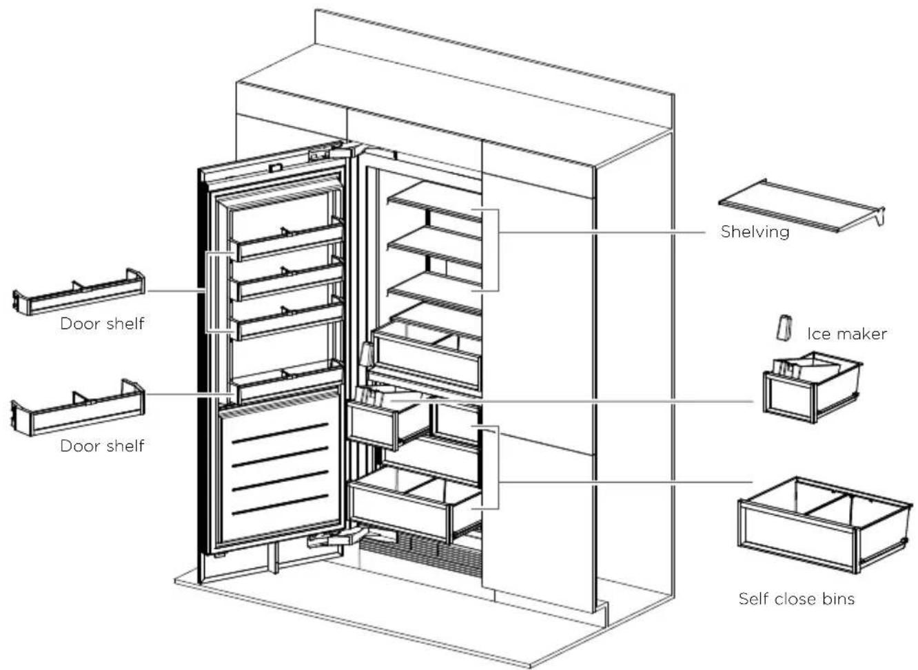 Fisher & Paykel RS1884FLJ1 - Freezer - 1