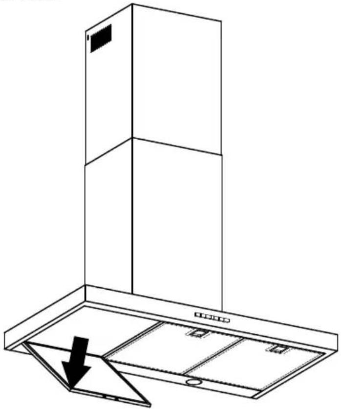 Fisher & Paykel HC36PHTX1N - Removing the aluminum filters: - 1