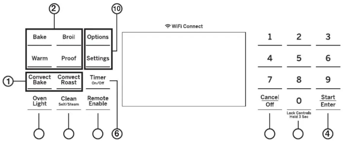 GE JTS5000DNBB - Single Wall Oven Controls - 1