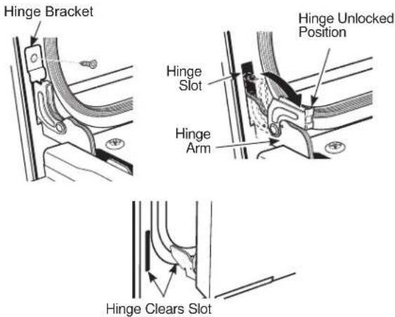 GE JTS5000ENES - To remove the door: - 1