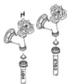 GE GNW128PSMWW - CONNECT WATER HOSES TO OUTLET VALVES - 1